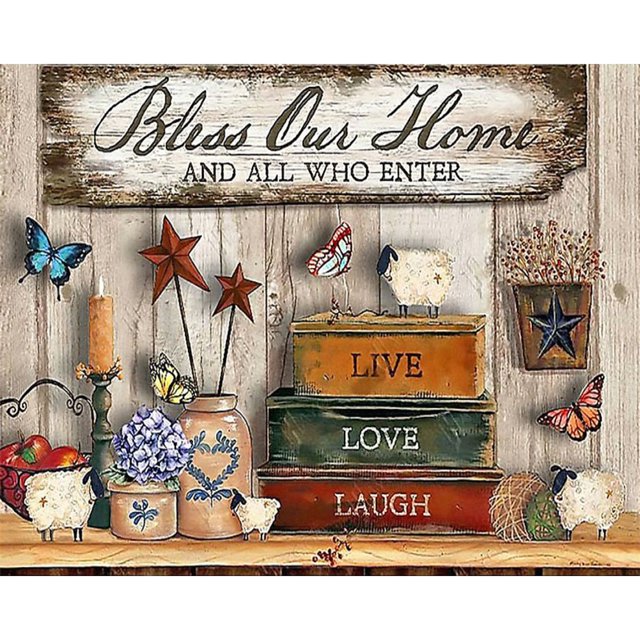 Inglés 5D DIY Diamond Painting Kits Full Round Drill Decor Hugtrwg Para estrenar