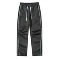 thumbnail image 6 of MIXUE Sweatpants for Men Solid Color Spring Summer Fashion Retro Sports Casual Loose Straight Trousers Daily-Wear,Black,M, 6 of 7