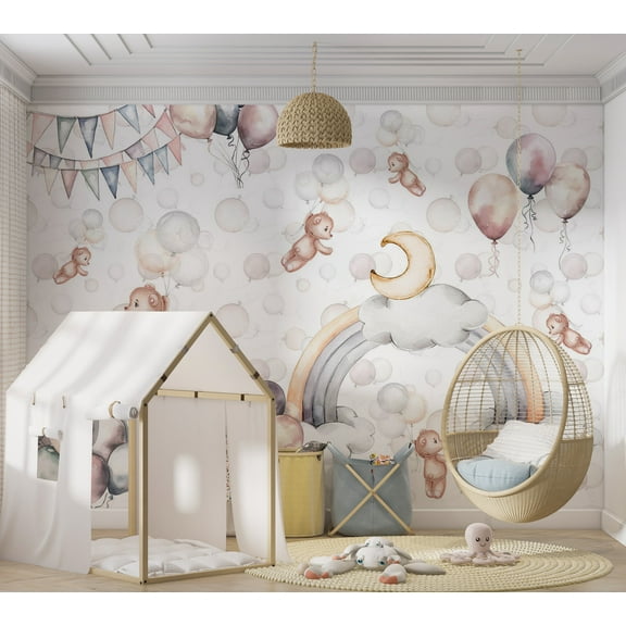 Kids Wallpaper Wall Mural - Bears in The Sky