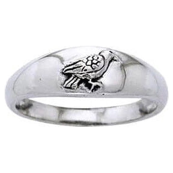 Raven 925 Sterling Silver Ring Mysterious Fine Wiccan Symbolic Jewelry