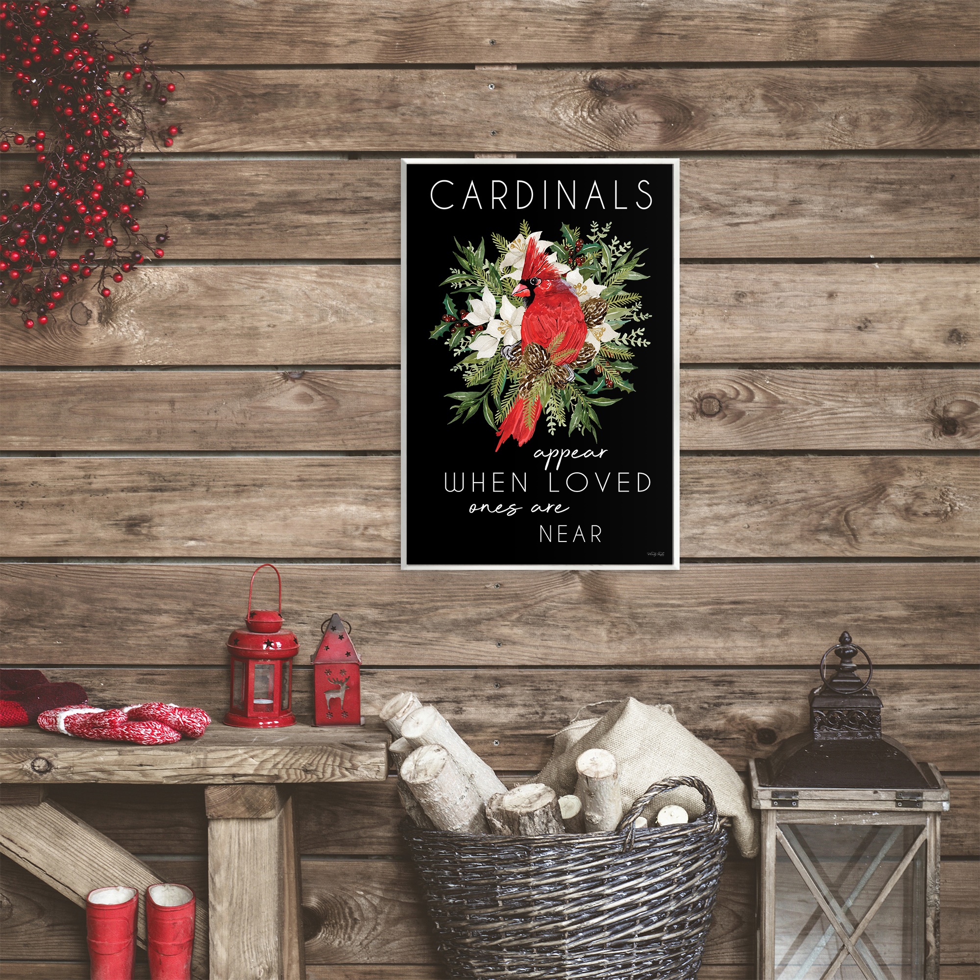 Cardinals Appear Seasonal Sentiment Wall Plaque Art, design by Cindy Jacobs