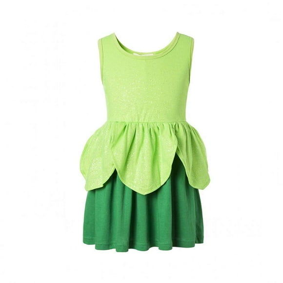 Tinkerbell Classic Girls Costume Tinker Bell Princess Dress Girls Dress Fairies Tink The Fairy Rescue Classic Costume (Green, 2-3T)