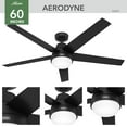 thumbnail image 5 of Hunter - Aerodyne Indoor Ceiling Fan With Light, Remote, 60-inch, Matte Black, Casual-style, 6-speed DC Motor, Energy Star, WiFi Smarthome, 52833, for Living Rooms, Bedrooms, 5 of 18