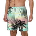 thumbnail image 2 of Balery Tropical Summer Palm Mens Swim Trunks Swim Shorts for Men Quick Dry Inseam Beach Shorts with Compression Liner Pocket-Small, 2 of 9