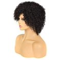 thumbnail image 3 of Short Kinky Curly Human Hair Wigs, 100% Brazilian Remy Hair Full Head Curly Wave, 3 of 5