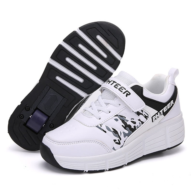 Jhcug Roller Skate Shoes For Kids Boys Girls Adults Wheels Sneakers With On One Wheels Children Boy Girl Roller Sneakers Tennis Shoes Other