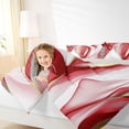 thumbnail image 3 of Homewish Fluid Ink Geometric Full Size Comforter Sets,Aesthetic Geometric Bedding Comforter Set,Red,Light Gray Reversible,3pcs,1 Comforter and 2 Pillowcases, 3 of 7