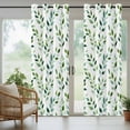 thumbnail image 5 of Outdoor Curtains for Patio Waterproof, Green Leaves Outdoor Privacy Panels Grommet, Botanical Spring Country Watercolor Blackout Outside Curtains for Porch/Cabana/Pergola/Gazebo 54"x95", 2 Panels, 5 of 8