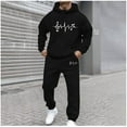 thumbnail image 2 of VBTAPA Two Piece Tracksuit Set for Men Long Sleeve Hoodie Sweatsuits Casual Athletic Outfits Hooded Sweatshirt and Sweatpants Jogging Matching Suit Black L, 2 of 6