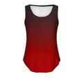 thumbnail image 4 of USSUMA Womens Summer Tops Women's Tank Tops Sleeveless Round Neck Loose Fit Casual Printed Casual Tshirt Comfortable Blouse School Red Polyester Reduced Price Tank Top for Women M, 4 of 4