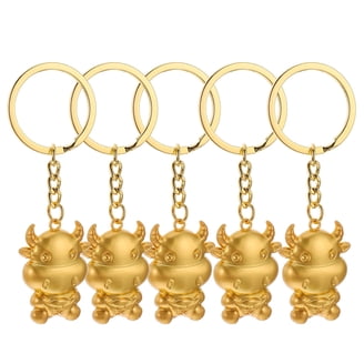 Love Keychain Inspired by Carrie SATC Movie, Gold Alloy, 2.2