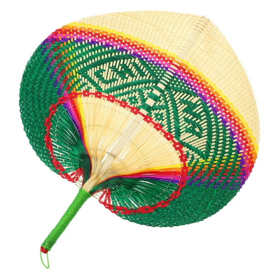 Bamboo Woven Fan Creative Pu Cooling Handheld Wicker Office
