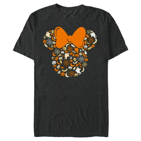 Disney Minnie Mouse Halloween Ghosts Pumpkins Spiders - Short Sleeve Blended T-Shirt for Adults - Customized-Dark Heather