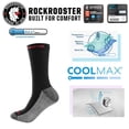 thumbnail image 2 of Rockrooster COOLMAX Men's Moisture Control Durable Work Crew Socks 3 Pairs Black Combo 752232-M, 2 of 5
