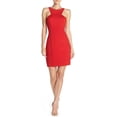 thumbnail image 5 of Xscape Ruffle Back Stretch Sheath Dress 8 Red, 5 of 5