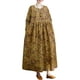 thumbnail image 1 of Vestido, Vestido suelto de mujer con bolsillos Manga larga Impreso Vintage Casual Vestido de vacacio Abanopi Dorado/XX-grande, 1 of 7
