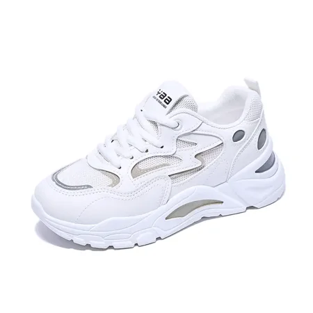 

Women‘s Double Mesh Chunky Sneakers Breathable Low Top Lace Up Running Shoes Women‘s Footwear
