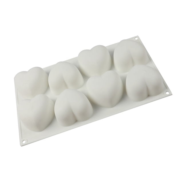 Naiovety Molde de silicona para hornear, herramientas de modelado de postres para el Día de San Valentín, moldes de Chocolate en forma de corazón con Cocina y Comedor Blanco Naiovety HA062183-01B