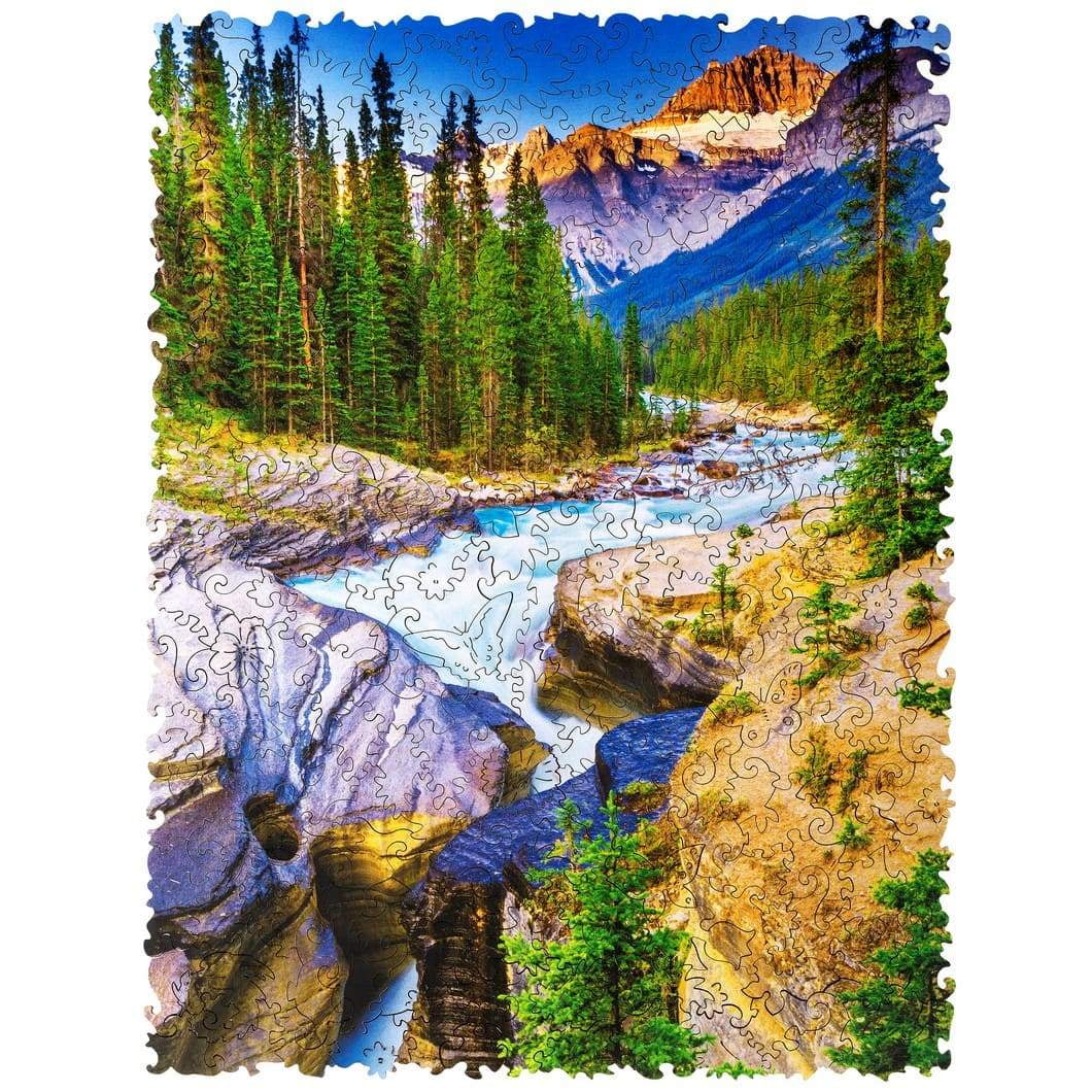 UNIDRAGON Original Wooden Jigsaw Puzzles Nature Mountain, 125 pcs