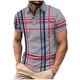 thumbnail image 1 of Pantalones Cortos Casuales de Manga Corta de Solapa de Jean con Estampado a Rayas, Camisa Transpirable de los Hombres de Verano para Diario Y Negocios, 1 of 6