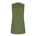 thumbnail image 6 of Yubnlvae Green Summer Tank Tops for Women 2025 Loose Fit Pleated Square Neck Sleeveless Shirt Curved Flowy Vest Basic Cotton Tee, Xl, 6 of 6