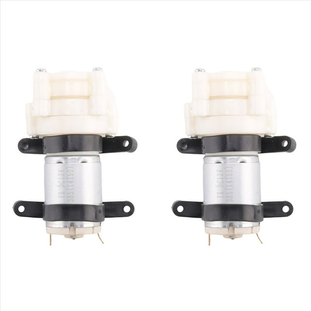 2X Bomba de Diafragma CC R385,Máquina para Hacer Té,Minibomba de Succión de 6-12V, Módulo Multifunción de Bomba de Tanque de Peces con Refrigeración por Agua