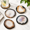 Gray-4-5", variant on Gray 4-5" Agate Stone Coaster Set of 4 for Coffee Wine and Bar Glasses