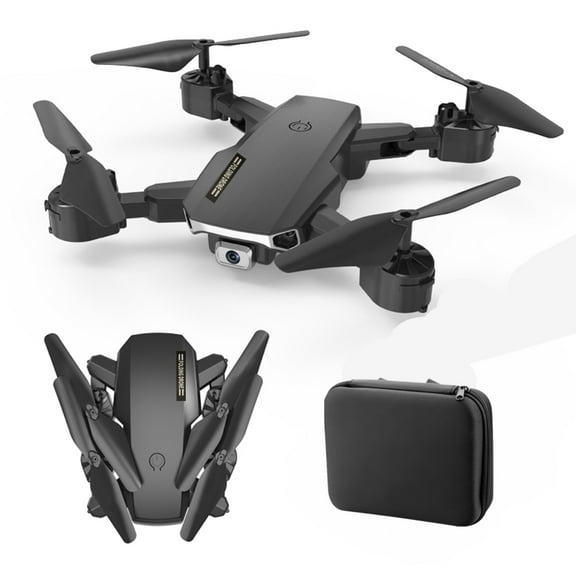 Foldable Drone With 1080P Hd Camera Black Long Flight Time 23.5X23.5X2.2In Size Remote Control For Beginners With 1 Battery And Storage Bag Black