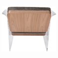 thumbnail image 4 of Float Contemporary Chair in White Mohair Fabric accented by Walnut Wood and Clear Acrylic by LumiSource, 4 of 7