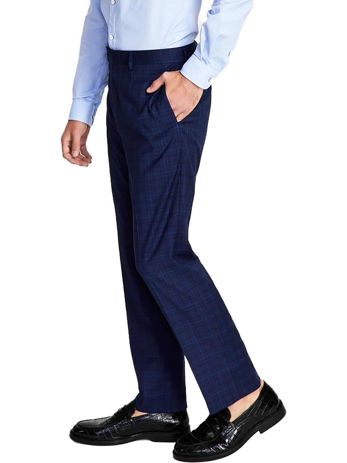 Calvin Klein Mens Slim Fit Flat Front Dress Pants - Walmart.com
