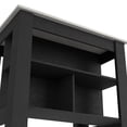thumbnail image 7 of Dozza Kitchen Island with 3 Shelves, Black &amp; Ibiza Marble Finish. Spacious 40.5"W Top, 29.2"H Legroom for Meal Prep. Durable Particle Board, Easy Assembly. Perfect for Kitchen &amp; Dining Spaces, 7 of 7
