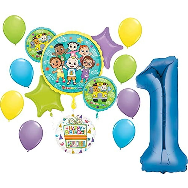 CoComelon Party Supplies 1st Birthday 15 pc Balloon Bouquet Decorations - Walmart.com Cocomelon Party Supplies 1St Birthday 15 Pc Balloon Bouquet Decorations - Walmart.Com