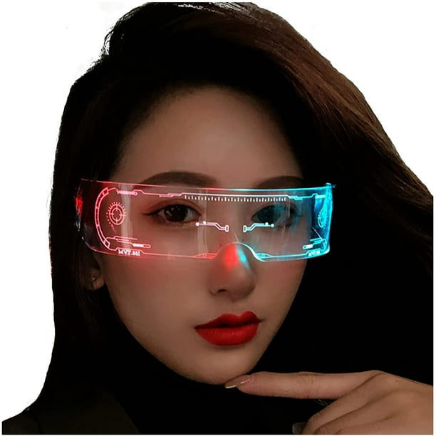 LED Glasses Light Up Glasses LED Visor Glasses Cosplay Festivals Halloween Bars Clubs Parties