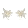 thumbnail image 1 of 1 pareja decorativa cristal zapato hebillas encantador y elegante zapato de perla clip, 1 of 7