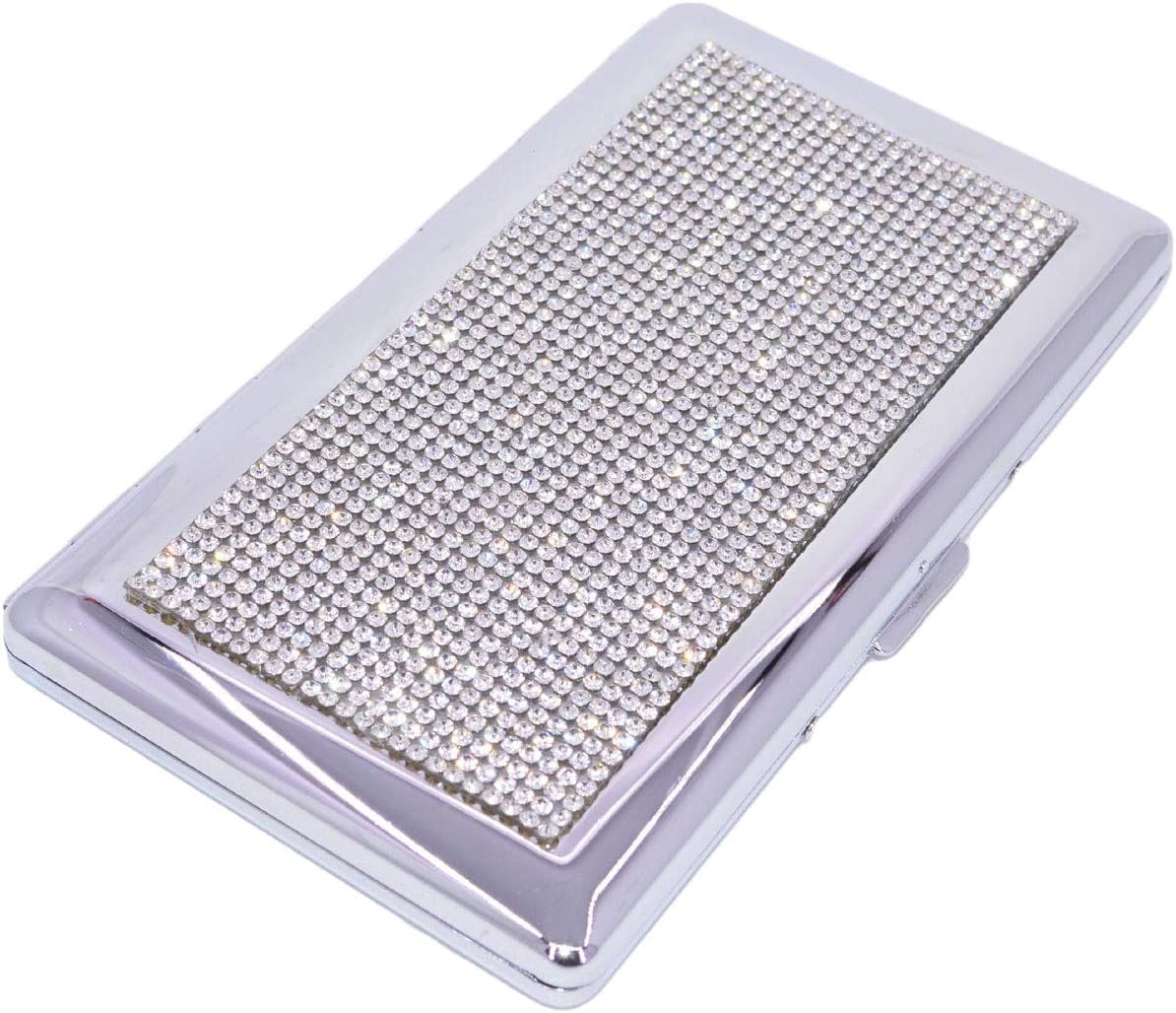 Crystal Rhinestone Cigarette Case / Lighter Sleeve Set for 120s, 100s,