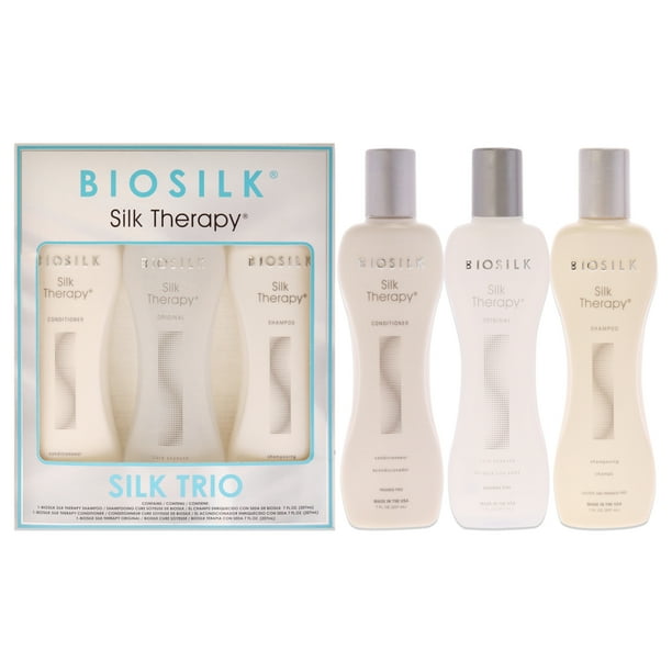 Biosilk Champú Silk Therapy, Acondicionador Silk Therapy y Silk Therapy Original Trío de terapia de seda 3 Pc Biosilk Biosilk Champú Silk Therapy, Acondicionador Silk Therapy y Silk Therapy Original 3 Pc