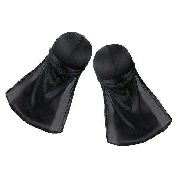 OULII 2Pcs Pirate Bandana Men Black Cosplay Prop for Parties and Everyday Wear