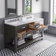 thumbnail image 4 of Water Creation Madalyn 60" Double Sink Wood Bathroom Vanity in Gray/White, 4 of 4