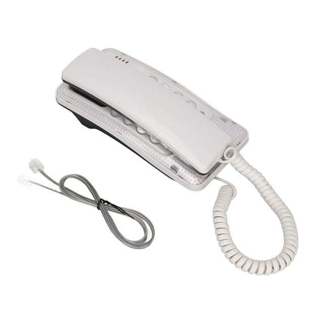 KXT‑438 Teléfono residencial montado en la pared Teléfono con cable con rellamada Función de silencio de flash rápido para el hogar, hotel, escuela, oficina, blanco