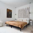 thumbnail image 2 of Full Size Metal Bed Frame with Wooden Slat Support, 12 Inch Platform Bed Mattress Foundation No Box Spring Needed, Easy Assembly, 2 of 9