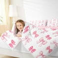 thumbnail image 4 of jejeloiu Girls Cute Bow Twin Comforter Sets,Pink Bowtie Pattern Bedding Set For Girls Kids Reversible 2 Pieces, 4 of 8