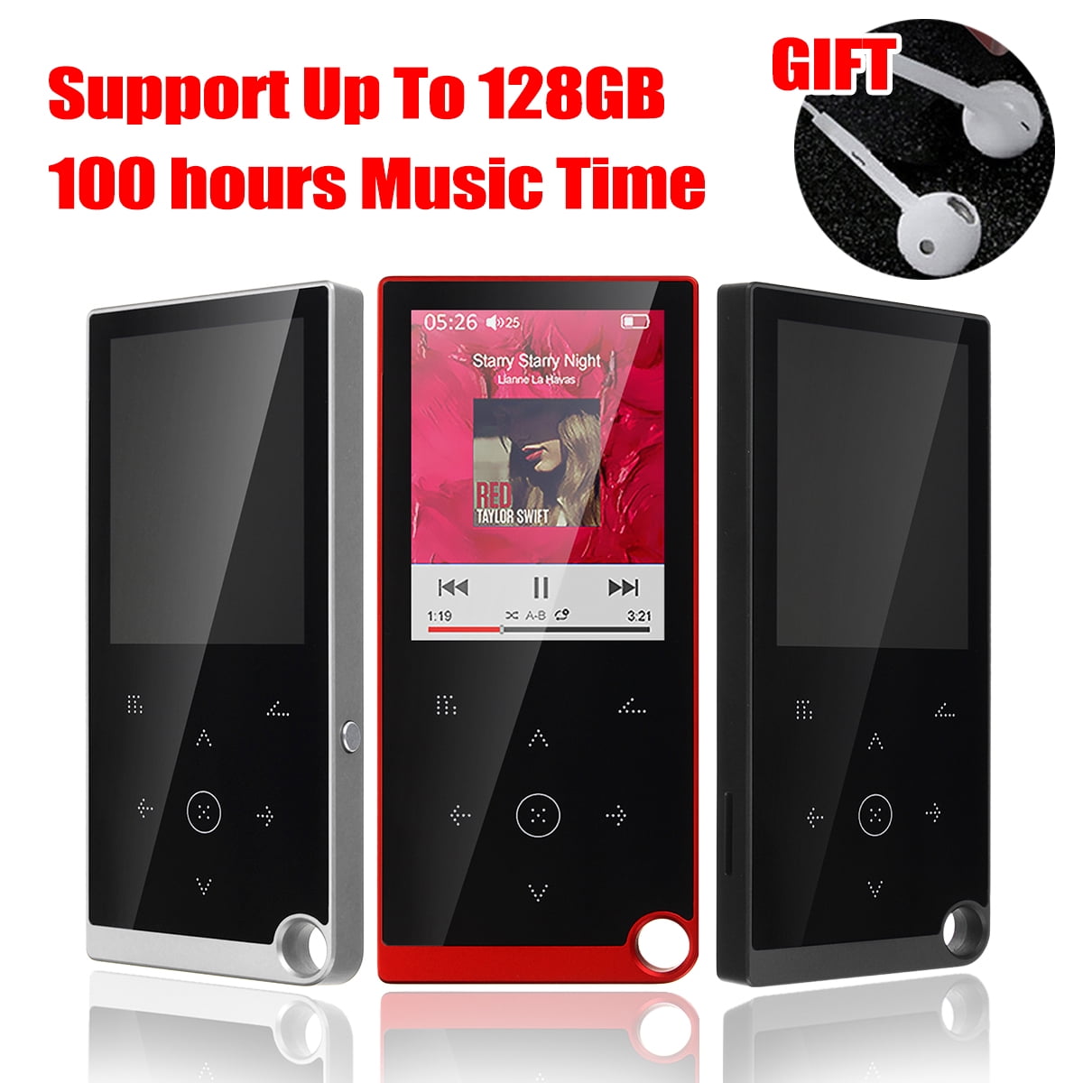 8G bluetooth MP3 MP4 Player Speaker 100 hours Music Time 2.4'' Touch