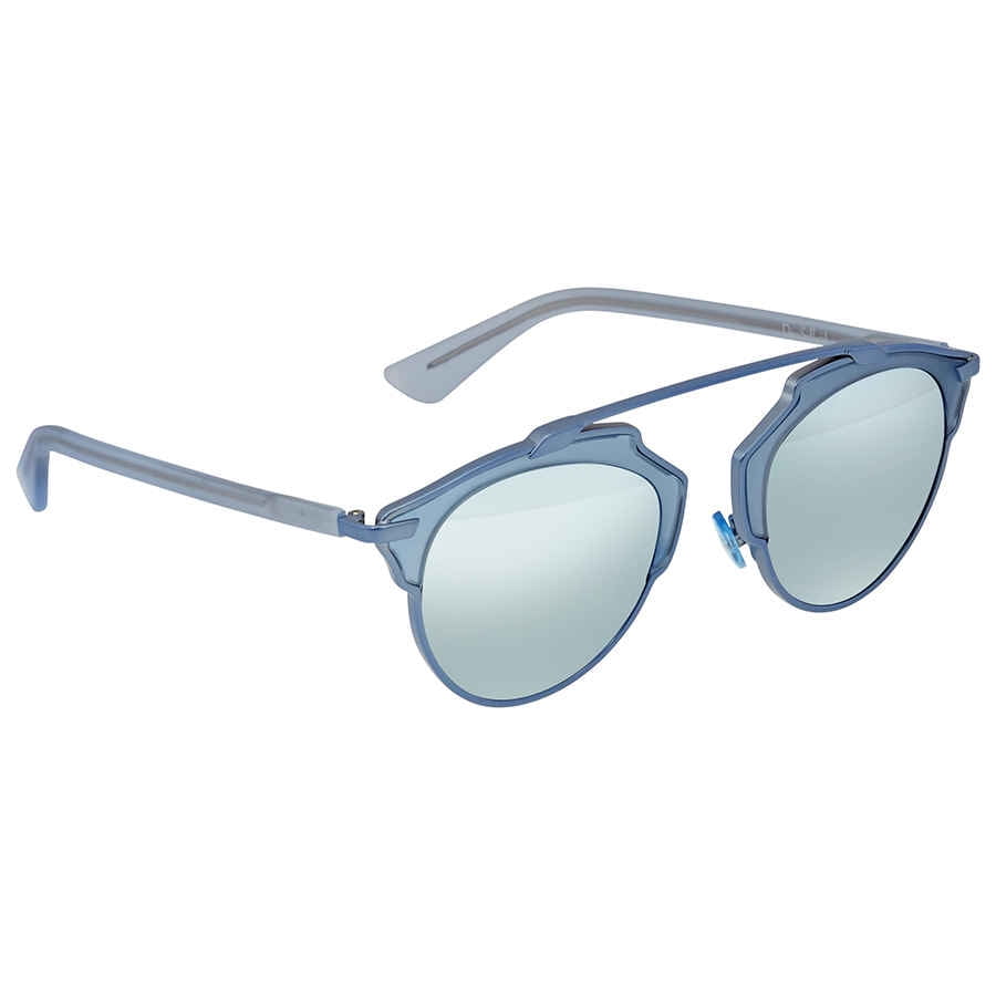Dior Grey Light Blue Pilot Ladies Sunglasses DIORSOREAL RMJ/LH 48