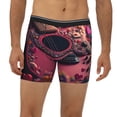 thumbnail image 2 of Rateoe Romantic Heart Guitar Print Men’s Underwear Boxer Briefs Soft Comfortable Underwear Boxer Briefs, Long Leg Briefs,Anti-chafing Boxer Briefs, 2 of 7