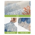 thumbnail image 4 of Orange Navy Blue Coral Bar Stool Covers Set of 2, Summer Beach Coastal Rustic Stretch Washable Bar Chair Covers with Backs, Removable Pub Counter Height Chair Cover for Kitchen Dining Room Cafe, 4 of 7