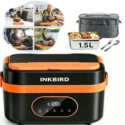 INKBIRD Cordless Electric Lunch Box, Heated Food Warmer with Scheduled Heating, Portable, Dishwasher Safe