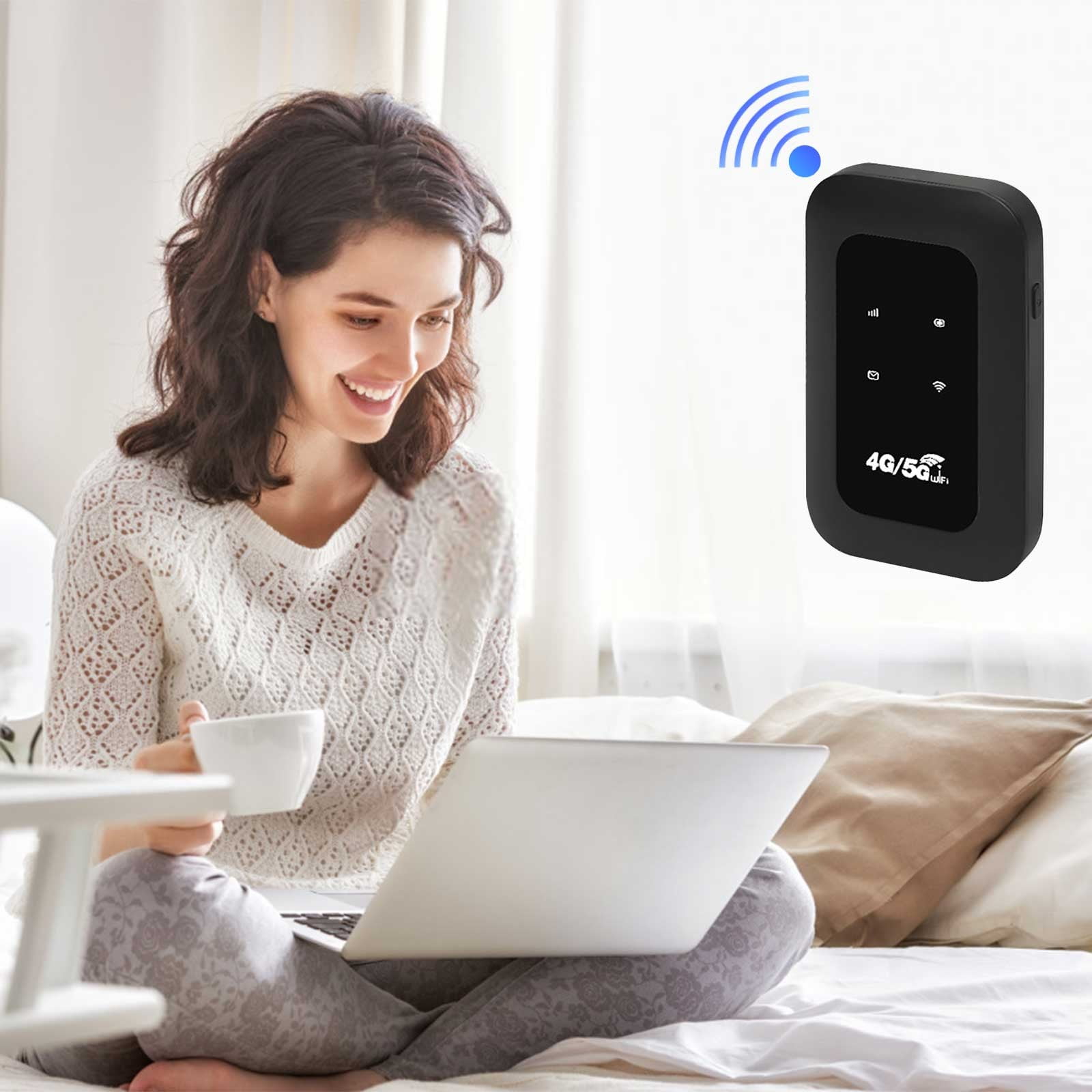 4G LTE Mobile WiFi Hotspot Router with SIM Card Slot - Portable Wireless Travel Router for Car, High Speed 150Mbps, Supports Multiple Devices, Easy Setup