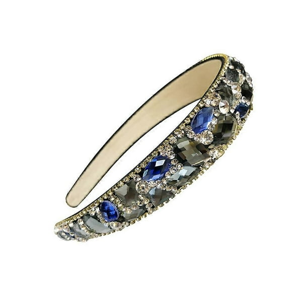 Blue Rhinestone Headband for Decoration Unique and Elegant Women's Accessory Size One Size Fits All