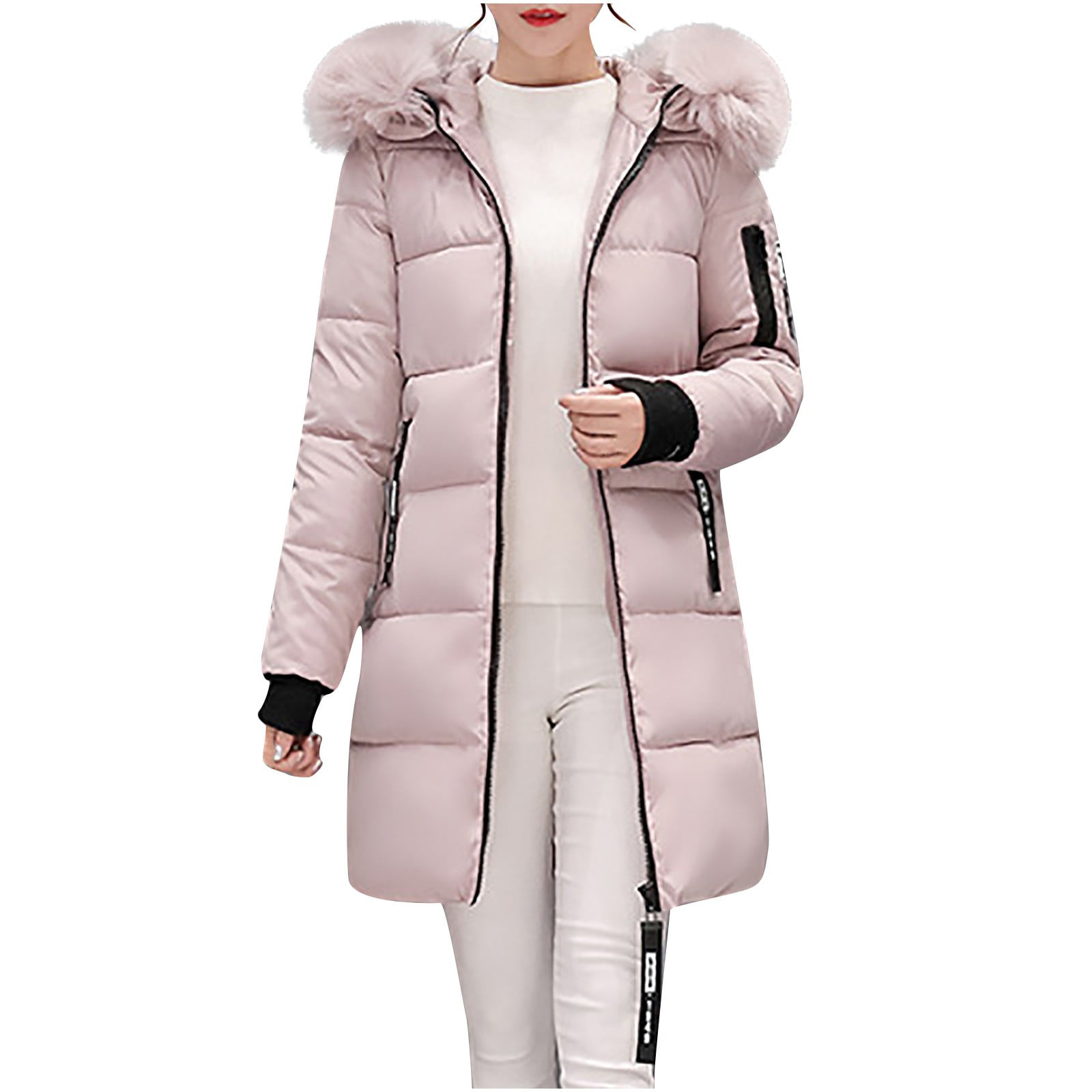 Stradivarius Winter Coat pink casual look Fashion Coats Winter Coats 