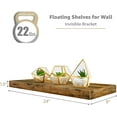 thumbnail image 2 of LYYHTY Floating Shelves for Wall - 24" Bathroom Shelves, Wall Decor for Bedroom, Kitchen,Room, Home Decor & Book storage - Mounted Floating Shelf with Invisible Brackets (Rustic Brown, 3 Pack), 2 of 8